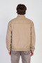 Men's Polo Collar Jacket with Snap Fasteners and Elastic Waist - Mink - 5