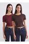Esvab • Modern & Distinctive Zero Roba Collar Women's Crop 2-Piece Set