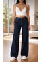 Camelia Ikon Gold Casual Jeans Pants Blue Washed Lycra Palazzo Women's Pants - 4