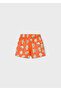 Boy's Patterned Bermuda Swim Shorts Orange - 03612 - 2
