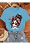 Women's Cute Cartoon Printed Oversize Casual T-Shirt