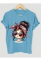 Women's Cute Cartoon Printed Oversize Casual T-Shirt - 3