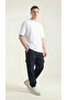 Men's Navy Blue Thin Parachute Fabric Sweatpants with Cargo Pockets and Clip-On Legs, Comfortable Fit - 6