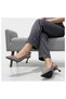 (Özmaçan) Women's Closed Toe Evening Dress Shoes with Drop Stone Detail and Heels Platinum - 4