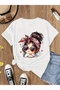 Women's Cute Cartoon Printed Oversize Casual T-Shirt - 4