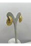 Steel Gold Cocoon Pin Earrings - 3