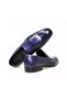 Dark Blue Color Lace-Up Genuine Leather Men's Shoes - 2