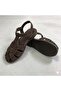 (Park Moda) Women's Sandals Shoes with Side Buckle Brown - 3