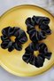 Women's Set of 3 Black Satin Hair Elastics - 2