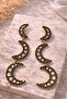 Premium Gold Moon Design Crystal Stone Dangle Earrings – Trendy Model