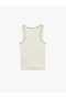 Cotton Slim Fit Stitched Detail U-Neck Halter Neck Ribbed Undershirt - 4