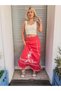 Pink Color Embroidered Bohemian Skirt - 2