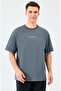 S231094 m Graphic Tee Reflect Logo Oversize T-Shirt Men's T-Shirt Gray