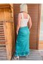 Green Color Embroidered Bohemian Skirt - 4