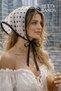 Betty Bands Polka Dot White Tulle Bandana – Stylish Hair Accessory with Tie |   Vintage & Paris Style