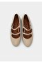 Beige Women's Ballerinas - 5