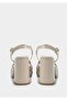 Beige Women's Heeled Sandals - 4