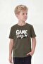 Round Neck Print Detailed Boys' Short Sleeve T-Shirt - 2