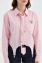Women's Special Design Shirt with Tie Detail - 3
