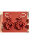 Red Bouquet Earrings - Women's Minimalist & Lightweight Design Earrings - 3