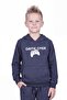 Hooded Print Detailed Boys' Sweatshirt with Kangaroo Pocket