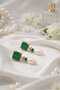 Feyz Emerald Colored Pearl Pendant Earrings - 4