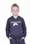 Hooded Print Detailed Boys' Sweatshirt with Kangaroo Pocket - 3