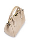 Women's Faux Leather Beige Handbag - 5