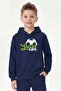Hooded Print Detailed Boys' Sweatshirt with Kangaroo Pocket