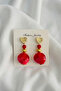 Acrylic Design Handmade Heart Earrings - 3