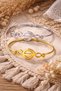 316L Stainless Steel Unisex Bracelet Set with Left Hand Key Figure – Gold & Silver Color 2-Piece Minimalist Set - 2