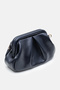 Women's Navy Blue Chain Strap Soft Textured Daily Stylish Clutch Hand, Arm and Shoulder Bag - 4