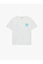 Comfortable Fit Short Sleeve Cotton T-Shirt with Angel Print on the Back - 3