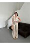 Stone Linen Elastic Waist Comfortable Cut Summer Trousers - 6