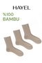 3-Piece Cream Colored Seamless Bamboo Non-Squeezing Rubber Socks for Diabetics Men's Socks - 6
