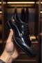 464 Men's Classic Patent Leather Shoes – Stylish Shiny Leather Lace-Up Oxford Shoes for Groomsmen & Special Occasions - 4