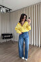 Yellow Oversize Modal Fabric Shirt - 3