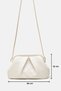 Women's Cream Chain Strap Soft Textured Daily Stylish Clutch Hand, Arm and Shoulder Bag - 6