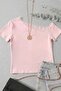 Lace Detailed Boat Neck Short Sleeve Women's Basic T-Shirt - 4