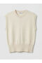 Ozmarka New Season White Crew Neck Women's Knitwear Sweater - 5