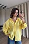 Yellow Oversize Modal Fabric Shirt - 5