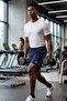 شورت رجالي للتدريب والجري باللون الأزرق الداكن من Dri-Fit مع جيوب بسحاب