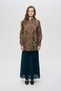 Women's Oversize Shirt with Floral Embroidery and Stone Embellishments - 3
