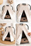 100% Cotton Brown Knitted Gold Mickey Patterned Reversible Stroller Cover - 3