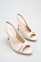 Luma Women's Skin-Friendly Open-Back Buckle High Heel Shoes - 3