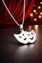Stainless Steel Comedy & Tragedy Theater Mask Pendant - 4