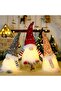 ® Handmade Light Up Garden Gnomes with LED Lights and Glitter Caps for Christmas Decoration - 2