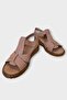 Orthopedic Sole Comfortable Velcro Women's Sandals Beige - 3