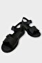 Orthopedic Sole Comfortable Velcro Women's Sandals Black - 3