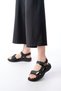 Zri̇n-363 Premium Black Helmeted Velcro Stitched Daily Women's Sandals - 2